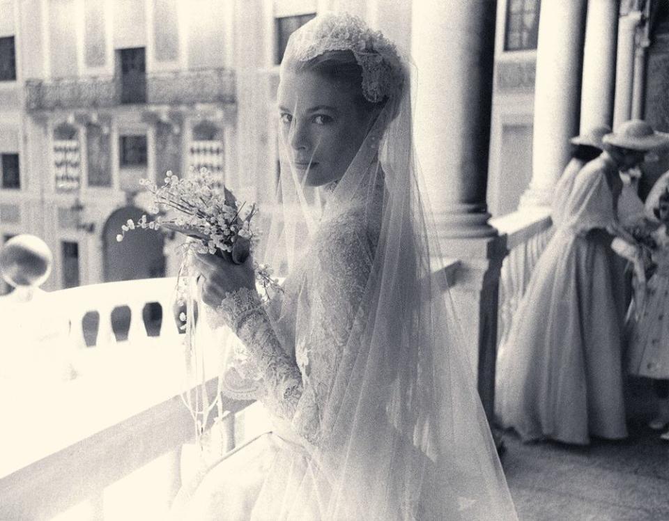 Grace Kelly on her wedding day