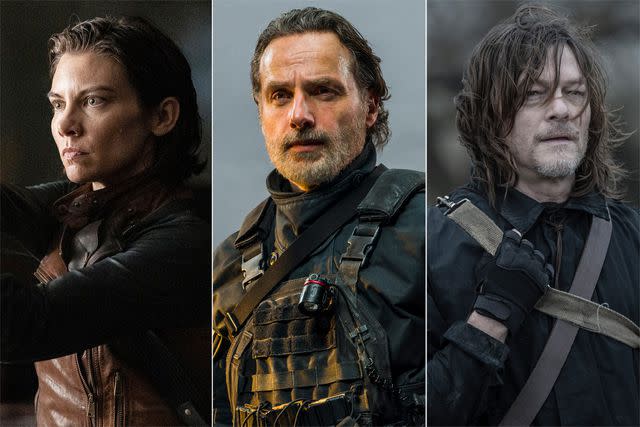 <p>Peter Kramer/AMC; James Dimmock/AMC; Emmanuel Guimier/AMC</p> Lauren Cohan on 'The Walking Dead: Dead City', Andrew Lincoln on 'The Walking Dead: The Ones Who Live', Norman Reedus on 'The Walking Dead: Daryl Dixon'