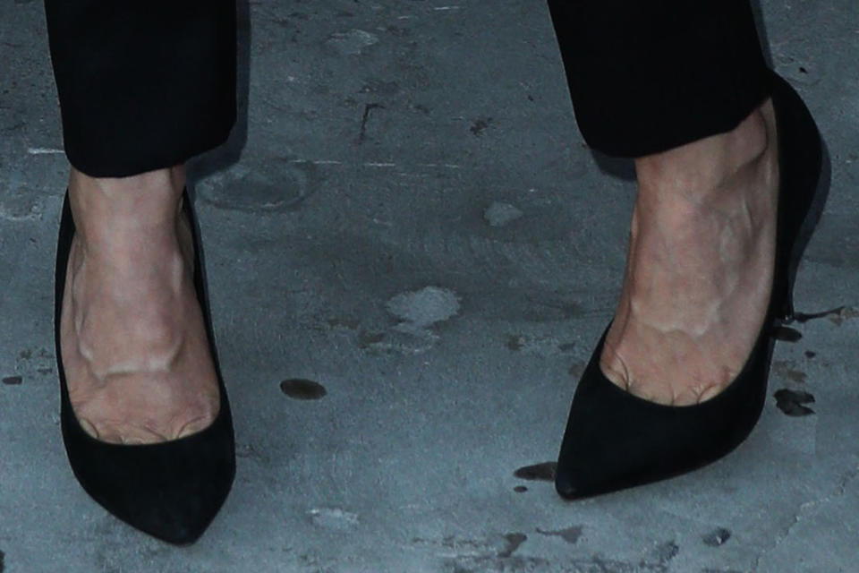 A closer view of Julianne Hough’s heels. - Credit: Xavier Collin/Image Press Agency/MEGA