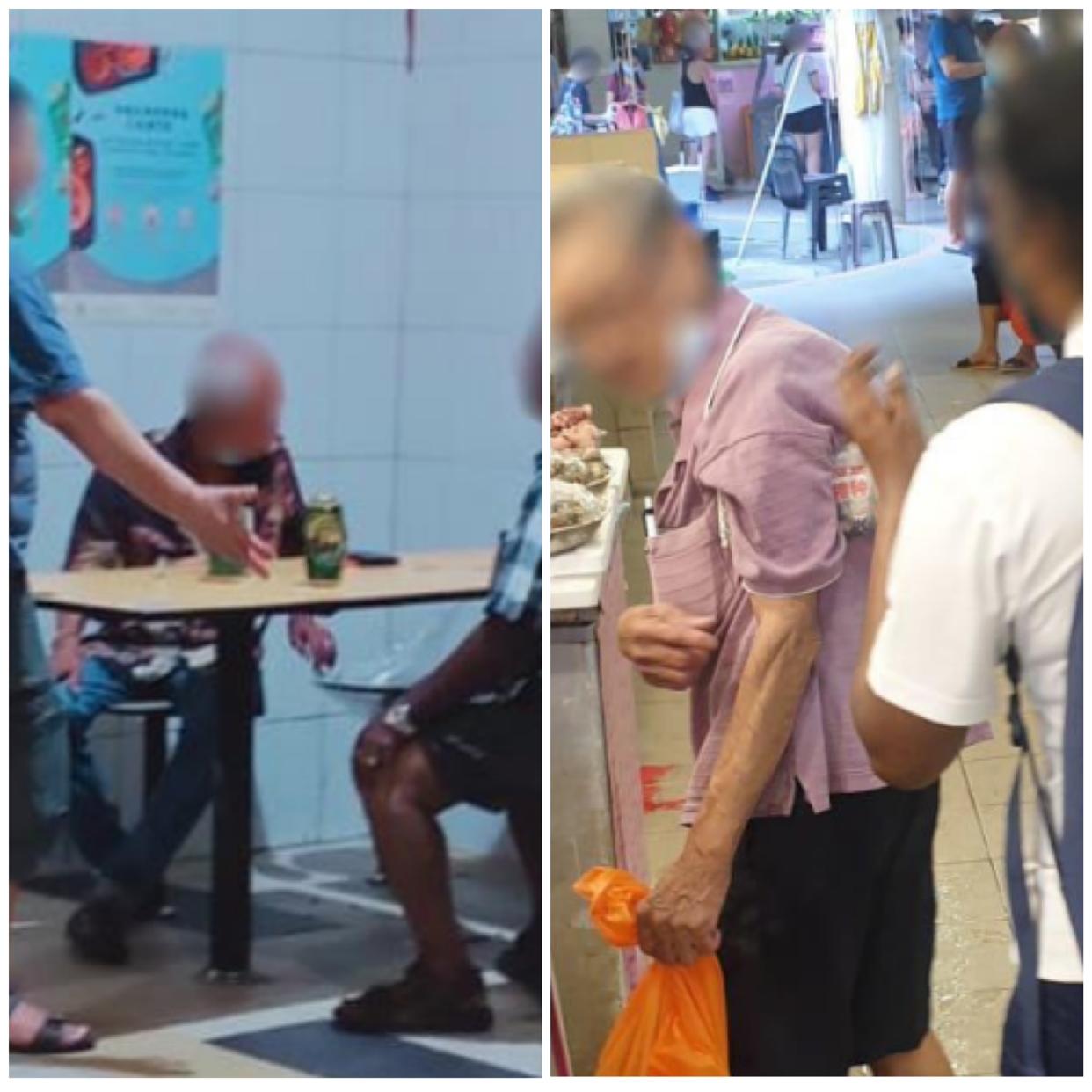 Hawker centre patrons caught violating safe management measures during enforcement action carried out by the National Environment Agency from 15-17 October 2021. (PHOTOS: NEA)