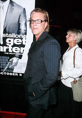 Mickey Rourke at the Mann's Bruin Theater premiere of Warner Brothers' Get Carter