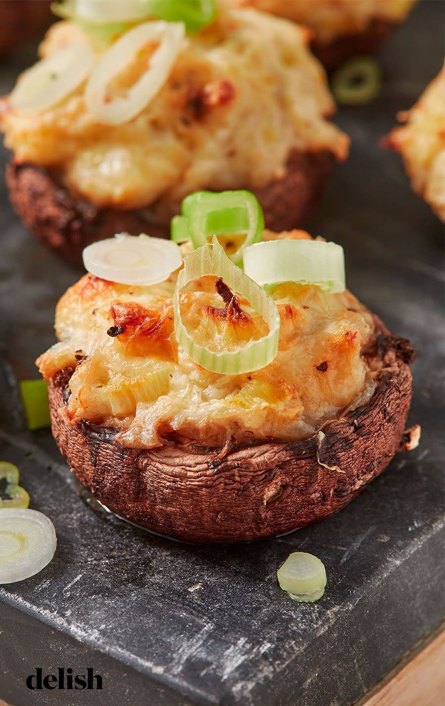 Crab Artichoke Stuffed Mushrooms