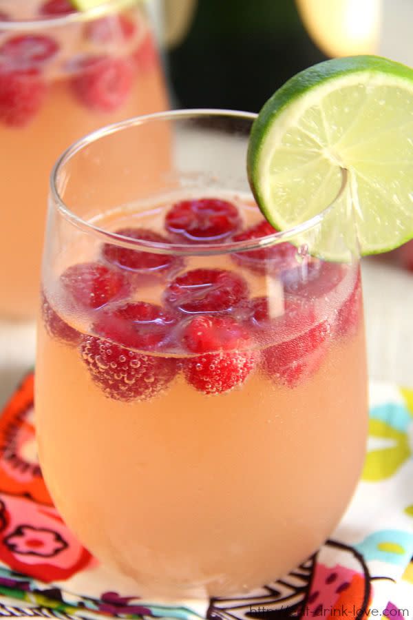 Raspberry Lemonade Champagne Punch