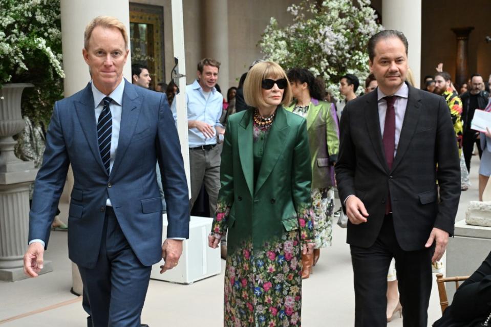 Vogue honcho Anna Wintour has dodged having picketers at the Met Gala tonight. Getty Images