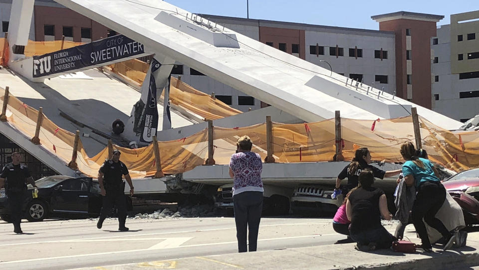 Bridge collapses at Florida International University in Miami