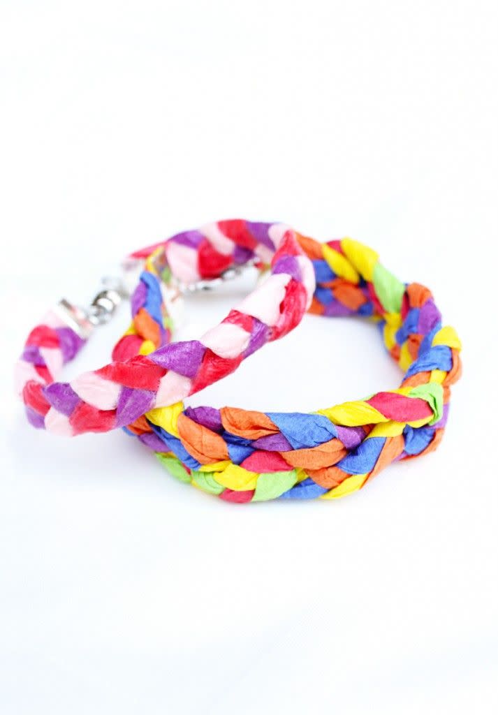 Crepe Paper Friendship Bracelet