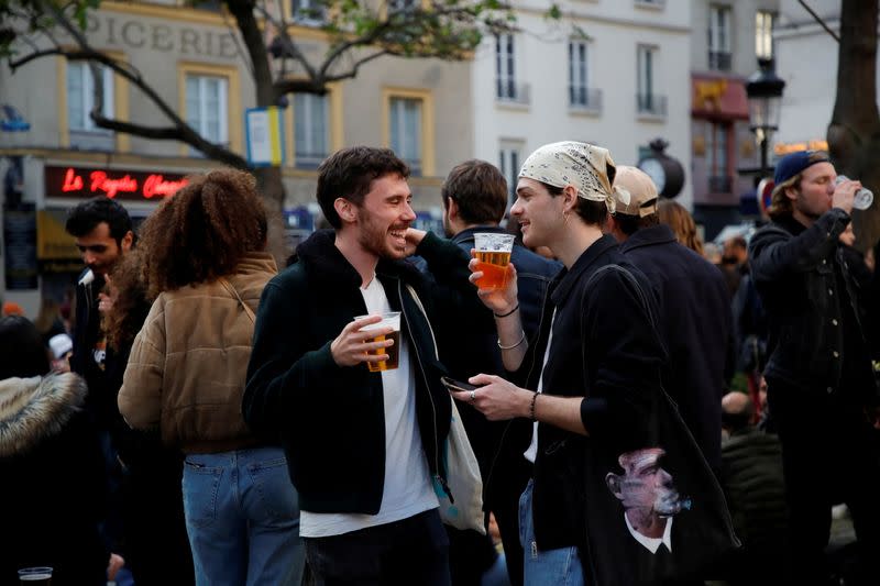 FILE PHOTO: French cafes and restaurants reopen their terraces to customers in Paris