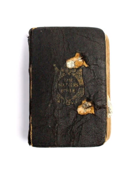 The bible owned by Private Leslie Friston (Royal British Legion/PA)