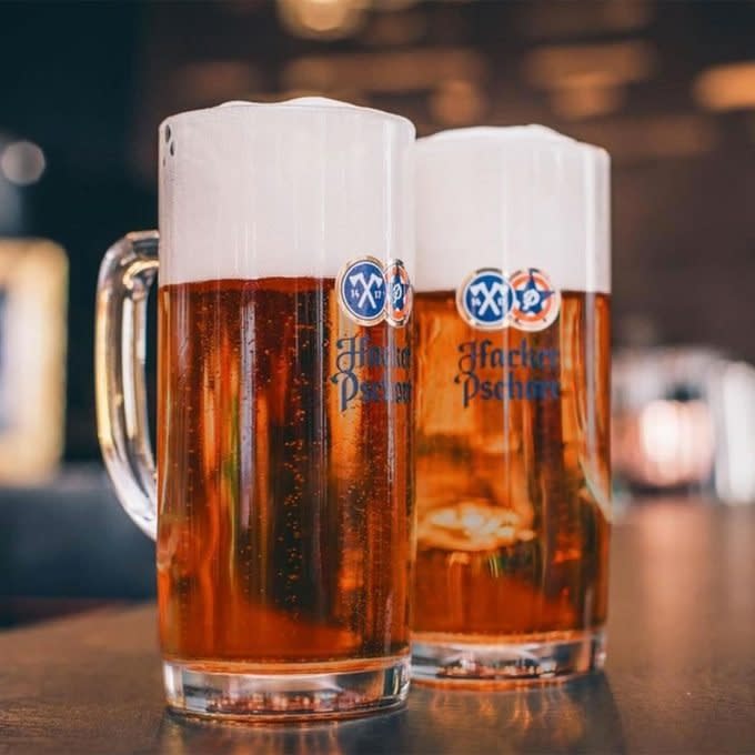 <a href="https://www.totalwine.com/beer/lager/marzenoktoberfest/hacker-pschorr-oktoberfest/p/8453127?" rel="nofollow noopener" target="_blank" data-ylk="slk:Hacker Pschorr Oktoberfest;elm:context_link;itc:0;sec:content-canvas" class="link rapid-noclick-resp">Hacker Pschorr Oktoberfest</a>