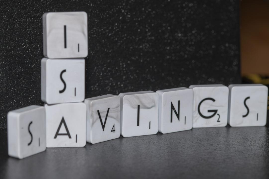 ISA Savings, Individual Savings Accounts Saving in scrabble art deco letters, ISA concept