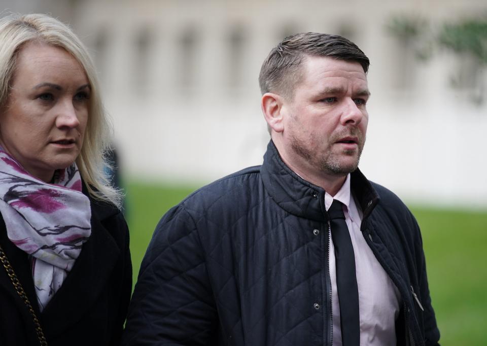 Brianna’s father Peter Spooner pictured arriving at court (Peter Byrne/PA Wire)