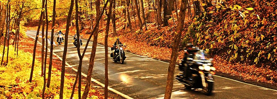 The 16-mile Tunnel of Trees route in Northern Michigan links Harbor Springs to Cross Village.