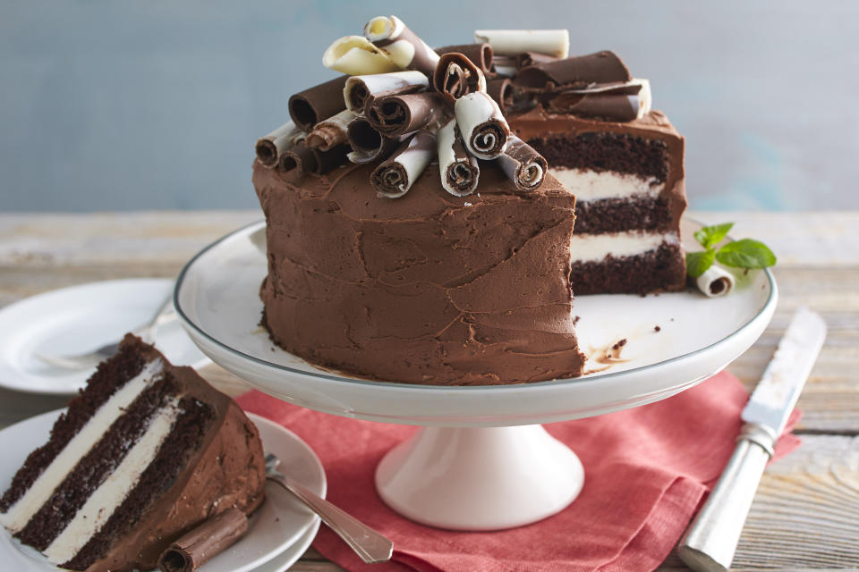 Chocolate-Mint Whipped Cream Cake