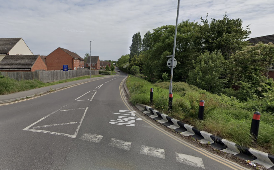 The road signs at Slag Lane in Westbury, Wiltshire, were removed five years ago. (Google)