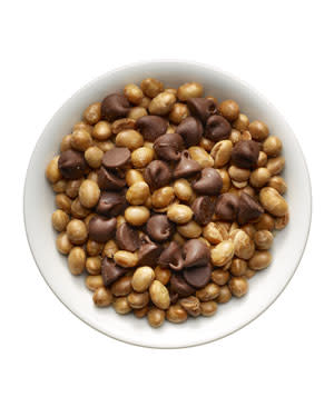 Soy nuts (¼ cup) plus 1 tablespoon chocolate chips