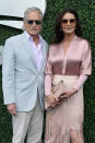 (L-R) Michael Douglas and Catherine Zeta-Jones attend the Men�s Finals match between Rafael Nadal of Spain and Daniil Medvedev of Russia on day 14 of the 2019 US Open during the Men's Singles Finals match at the USTA Billie Jean King National Tennis Center in Flushing Meadows - Corona Park in the New York City borough of Queens, NY, on September 8, 2019. (Photo by Anthony Behar/Sipa USA)