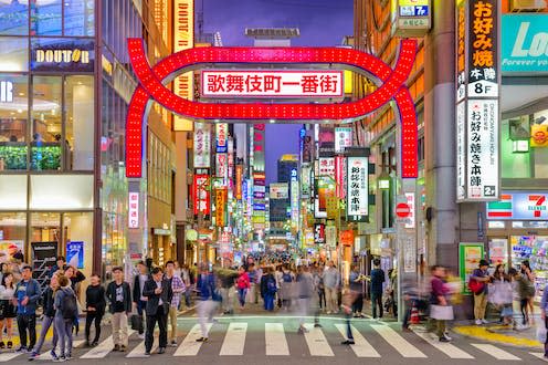 <span class="caption">Kabukicho: Tokyo's main red-light district, where Chinese gangs have been active in recent years.</span> <span class="attribution"><span class="source">Sean Pavone via Shutterstock</span></span>