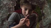 Pitched by the Gunn family - James is a producer and Brian and Mark are the writers - as the origin story of Superman given a horror twist, <em>Brightburn</em> is a scary and sinister superhero tale. It's anchored by the terrific Jackson A. Dunn as the blank-faced kid dealing with extraordinary powers, as well as a shocking revelation about his past. (Credit: Sony)