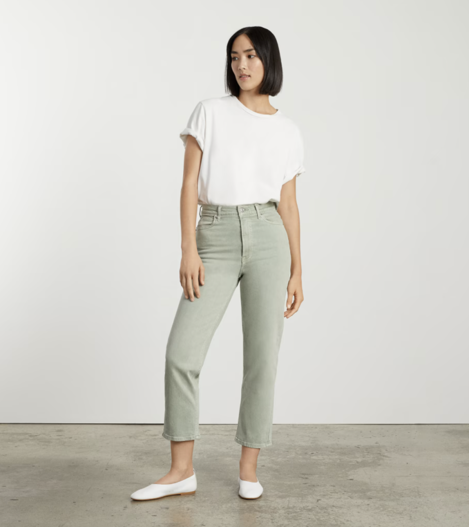 The Way-High Jean in Aqua Grey (Photo via Everlane)