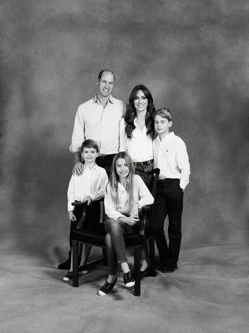 <p>Josh Shinner/Kensington Palace/PA Wire</p> Prince William, Kate Middleton and their children pose for their annual holiday card.