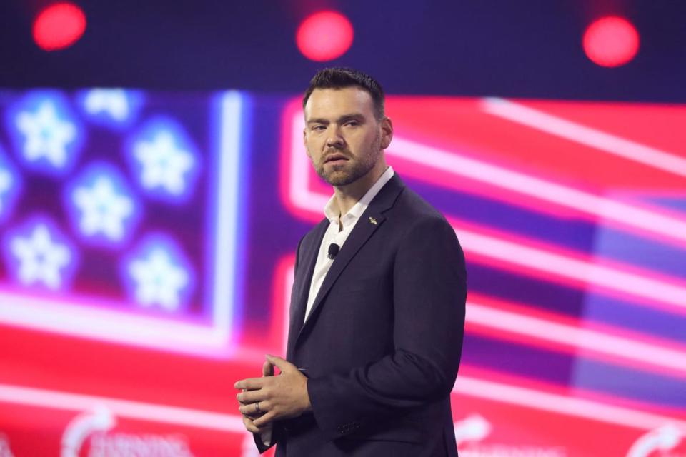 <div class="inline-image__caption"><p>Jack Posobiec speaks during a right-wing gathering America Fest, an event organized by Turning Point USA, in Phoenix, Arizona, on Dec. 20, 2022.</p></div> <div class="inline-image__credit">Jim Urquhart/Reuters</div>