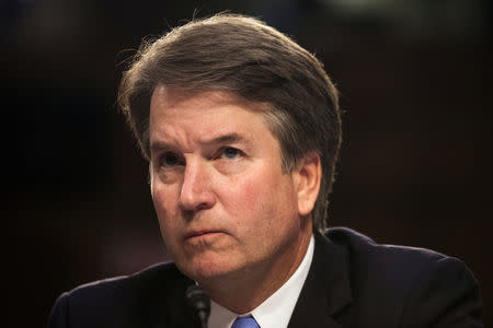 Supreme Court nominee Brett Kavanaugh testifies during the third day of his confirmation hearing before the Senate Judiciary Committee on Capitol Hill in Washington, U.S., September 6, 2018. REUTERS/Alex Wroblewski