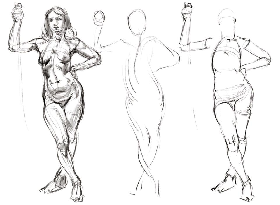 draw anatomy sketches