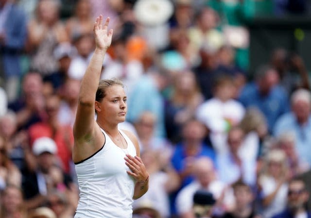 Jule Niemeier celebrates her victory 