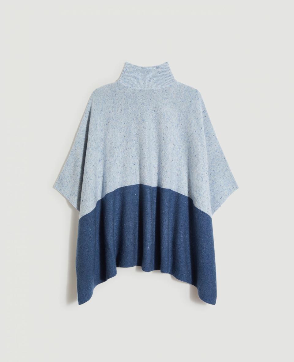 <p><strong>Buy It!</strong> $98; <a href="https://www.anntaylor.com/knit-poncho/547297?=undefined&selectedColor=1668" rel="nofollow noopener" target="_blank" data-ylk="slk:anntaylor.com;elm:context_link;itc:0;sec:content-canvas" class="link ">anntaylor.com</a></p>