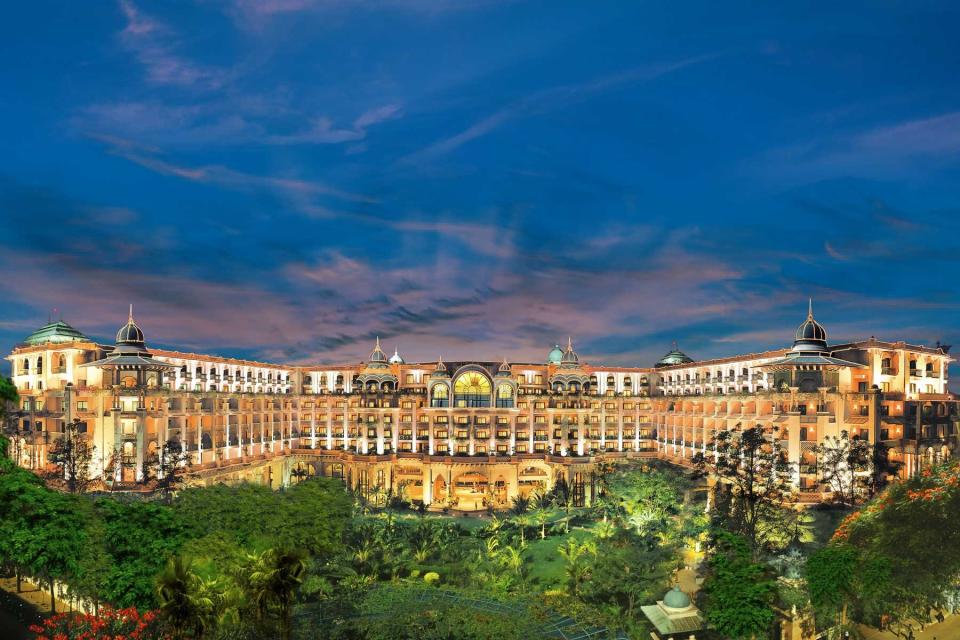 Exterior of the Leela Palace Bengaluru. Leela was voted one of the best hotel brands in the world