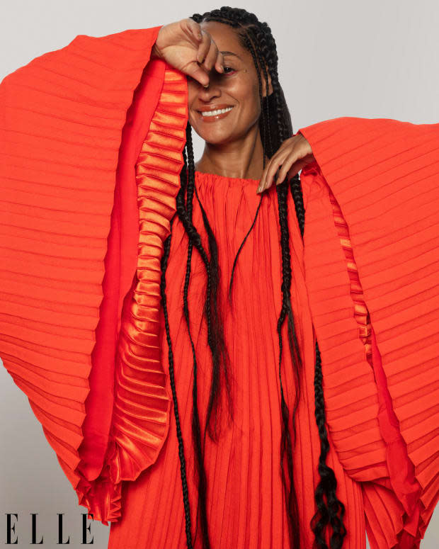Tracee Ellis Ross in Hanifa, styled by Shiona Turini for Elle's <a href="https://www.elle.com/beauty/a33294596/state-of-black-beauty-opener/" rel="nofollow noopener" target="_blank" data-ylk="slk:The State of Black Beauty;elm:context_link;itc:0;sec:content-canvas" class="link ">The State of Black Beauty</a>