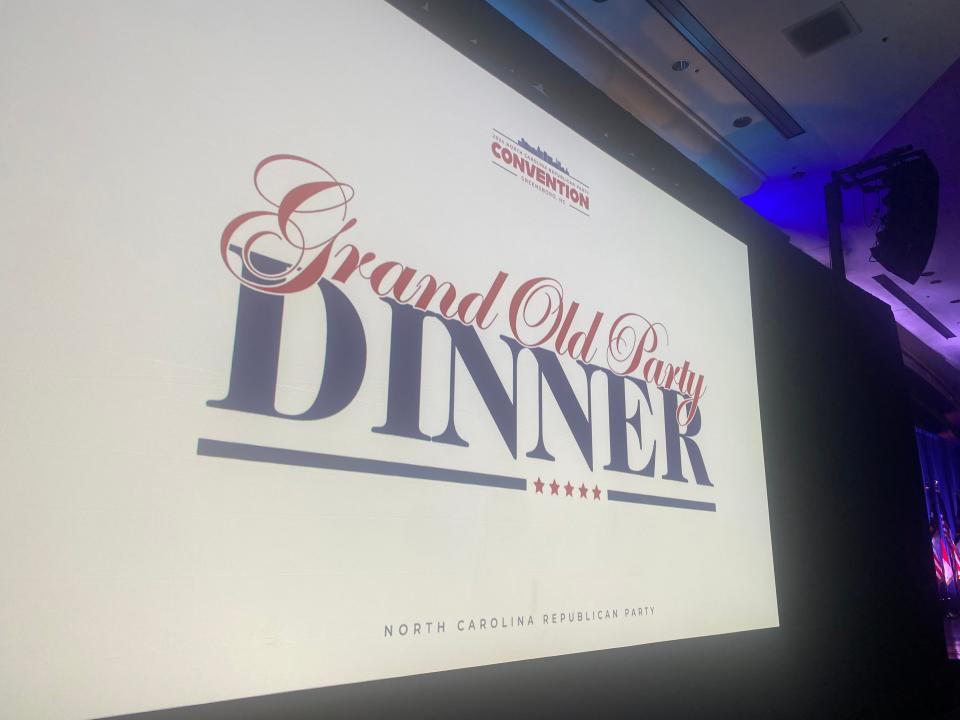 A dinner on Friday, May 24, 2024, at the North Carolina GOP convention in Greensboro featured Lara and Eric Trump.