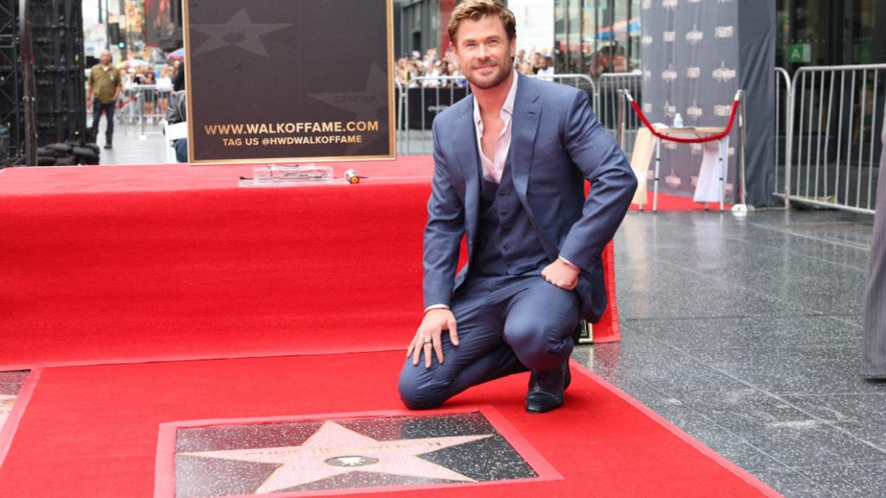 <div>HOLLYWOOD, CALIFORNIA - MAY 23: Chris Hemsworth seen at the ceremony honoring Chris Hemsworth with a Star on the Hollywood Walk of Fame on May 23, 2024 in Hollywood, California. (Photo by Eric Charbonneau/Getty Images for Warner Bros.)</div>
