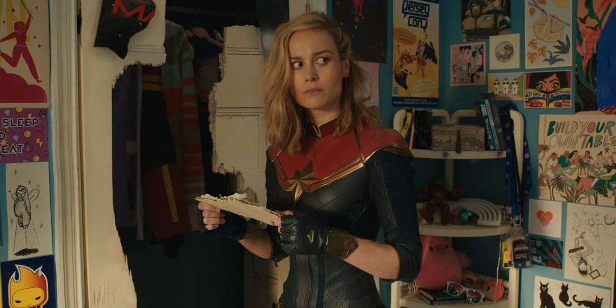 brie larson as captain marvelcarol danvers in marvel studios' the marvels photo courtesy of marvel studios © 2023 marvel