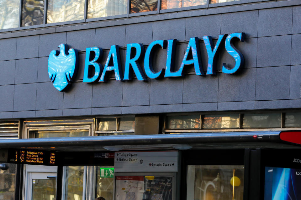 LONDON, UNITED KINGDOM - 2020/03/01: An exterior view of a Barclays Bank branch in central London. (Photo by Dinendra Haria/SOPA Images/LightRocket via Getty Images)