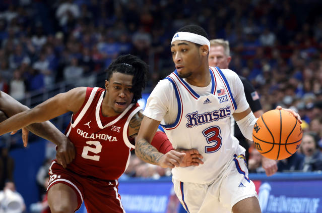 Dickinson has 24 points, 14 rebounds as No. 3 Kansas beats No. 9 Oklahoma  78-66