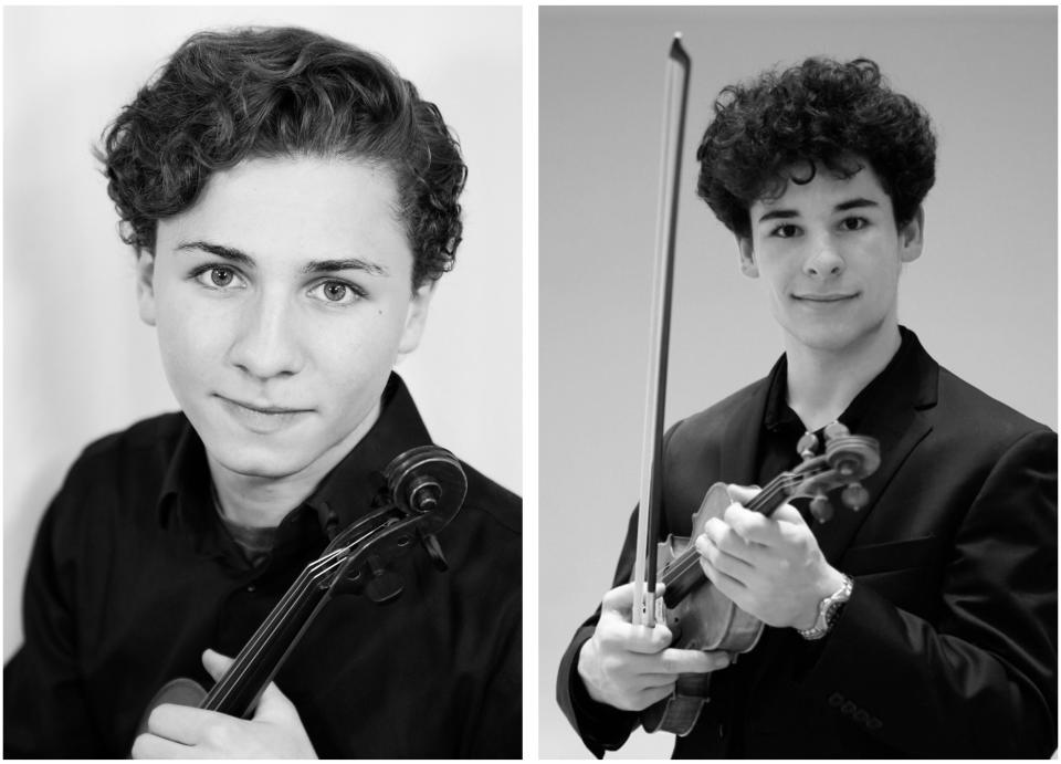 Award-winning violinists Danilo (Dacha) Thurber and Sava Thurber will perform Jan. 13 at the Seacoast Artist Association Gallery in downtown Exeter.