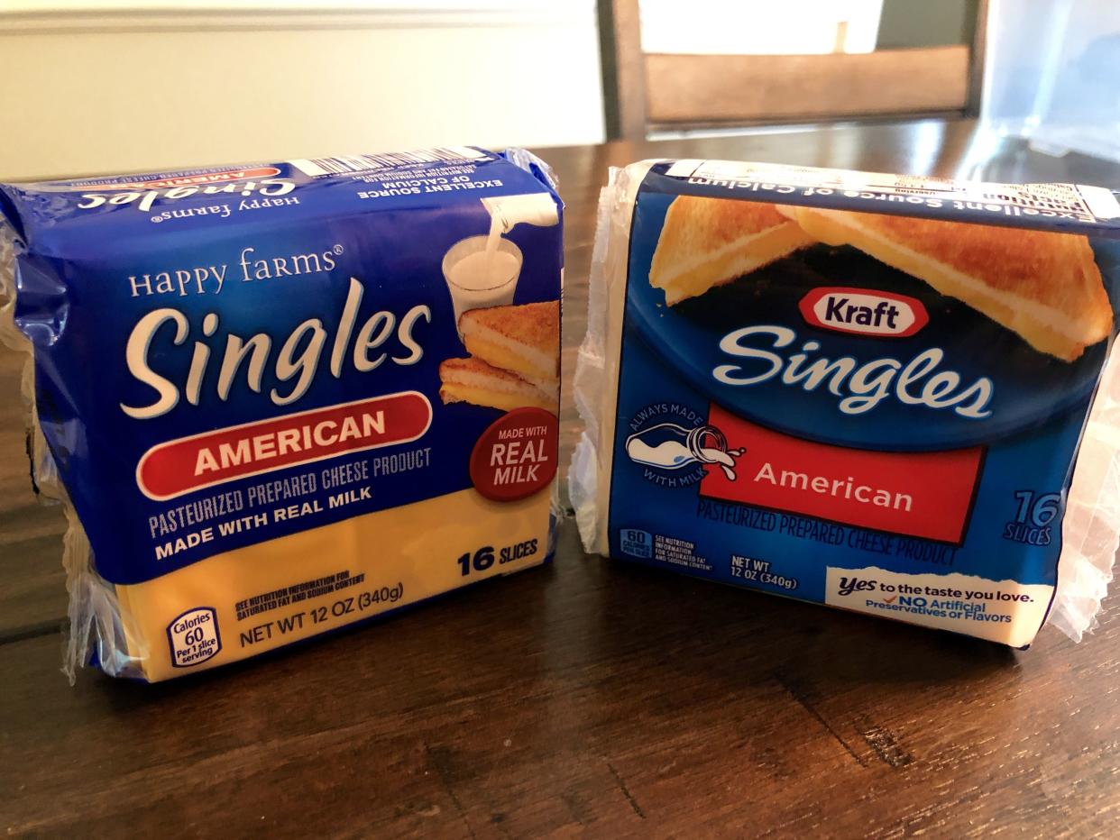 kraft singles vs aldi american cheese singles