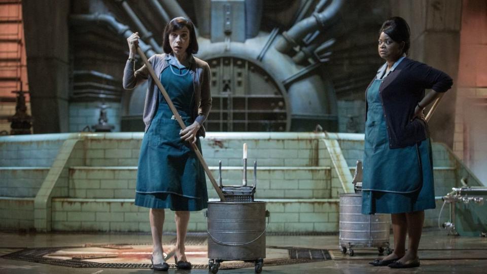 Elisa (Hawkins) and Zelda (Octavia Spencer), two women who clean at a top-secret research facility. (Photo: Fox Searchlight/Twentieth Century Fox)