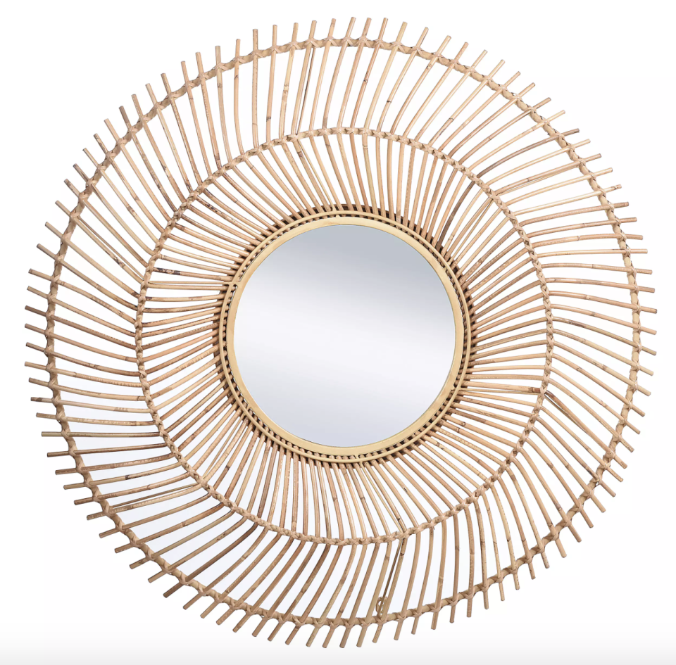 Rattan Sun Burst Mirror