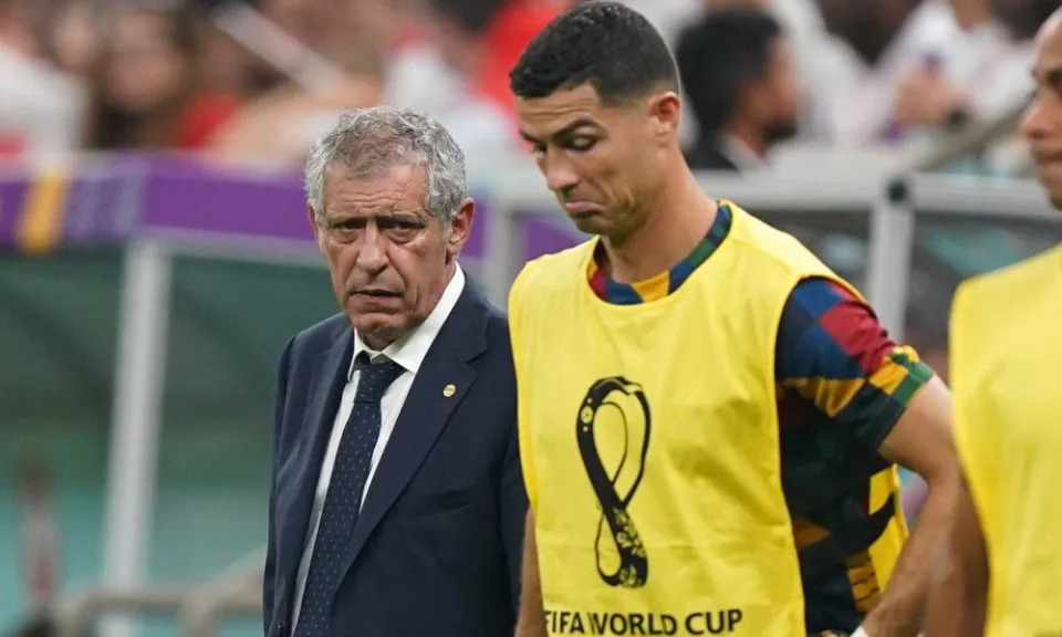 Fernando Santos und Cristiano Ronaldo beim Spiel gegen die Schweiz