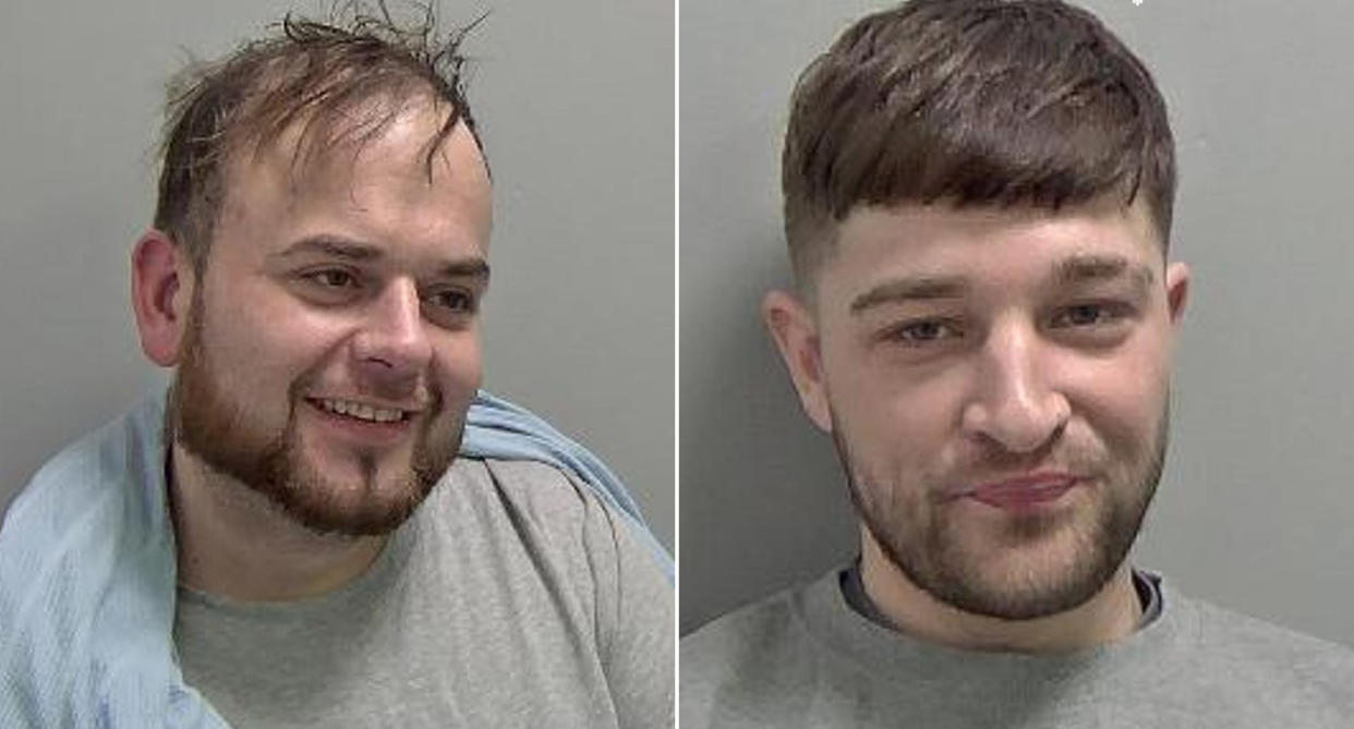 Terry Hannifin (L) and Sean Ryan were caught after going on a month-long crime spree. (Warwickshire Police/swns)