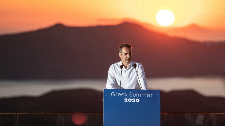 Der griechische Premierminister hat auf Santorin den Startschuss für die diesjährige Tourismussaison gegeben. Foto: dpa