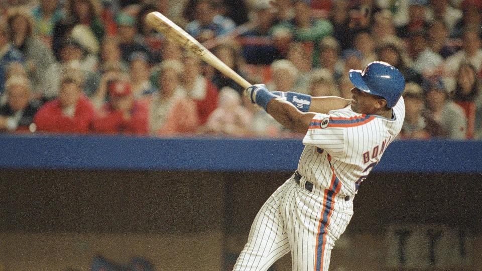 Mandatory Credit: Photo by Osamu Honda/AP/Shutterstock (6563489a)New York Mets Bobby Bonilla busts out of his hitting slump with this swing, to gave him a grand slam against the San Francisco Giants in the second inning, at New York's Shea Stadium.