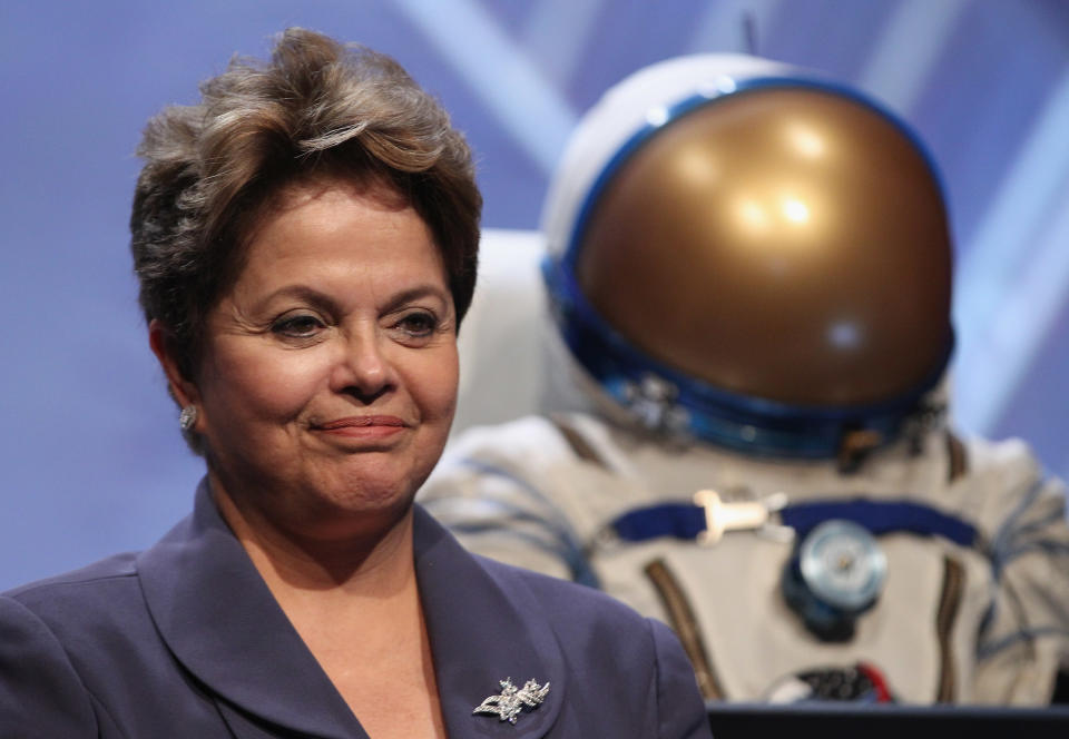 #2. Dilma Rouseff is the president of Brazil. Now at the midpoint of her first term, the former revolutionary sits atop the world's seventh-largest national economy (GDP $2.4 trillion). Photo by Sean Gallup/Getty Images.