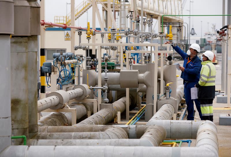 FILE PHOTO: Enagas liquefied natural gas (LNG) terminal at Zona Franca in Barcelona