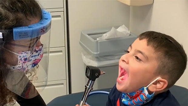 Aaron Estrada developed a severe COVID-related life-threatening condition called multisystem inflammatory syndrome in children.  / Credit: CBS News