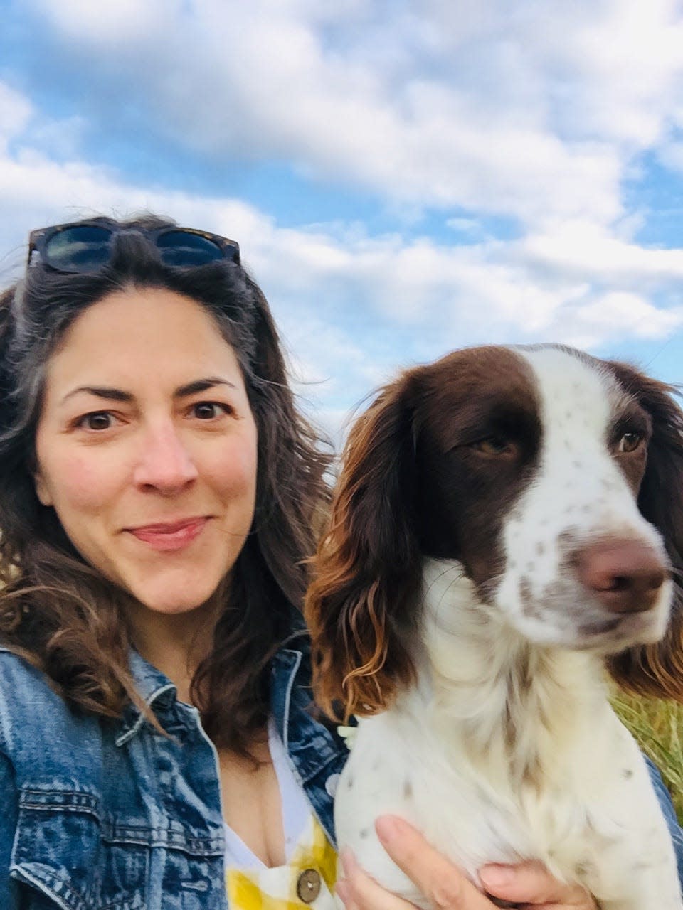 Laura Potts with her dog, Martha.