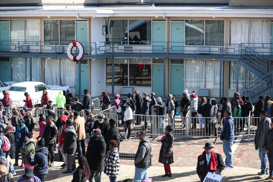 January 21 2019 - Hundreds gathered at the National Civil Rights Museum on Monday to commemorate the birthday of civil rights leader Martin Luther King Jr.