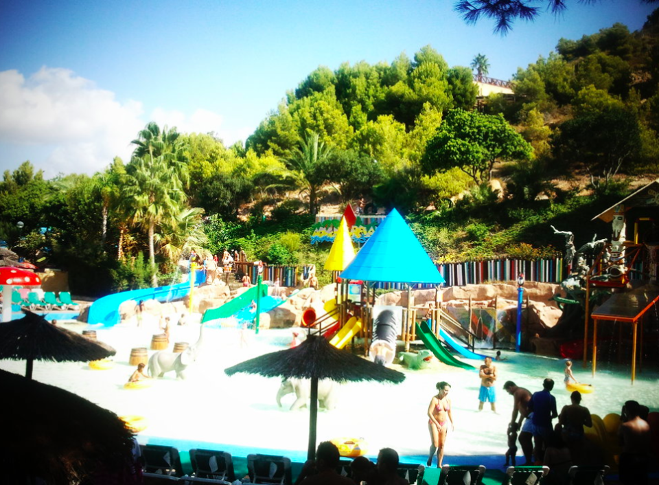 Ben Bardsley was filmed on Europe's tallest waterslide in the Aqualandia water park in Benidorm (Wikipedia/file pic)